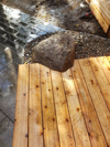 deck natural stone and cobble walk